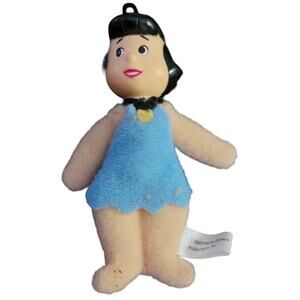 1989 Dennys Hanna Barbera The Flintstones Mini Plush Vinyl Figures Betty